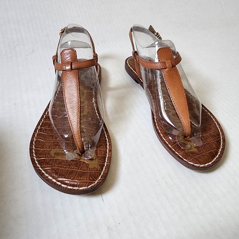SAM EDELMAN Gigi  sandals in saddle brown.  Size 7M